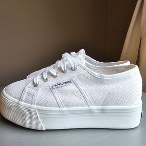 SUPERGA Platform canvas sneakers Sz 37.5
